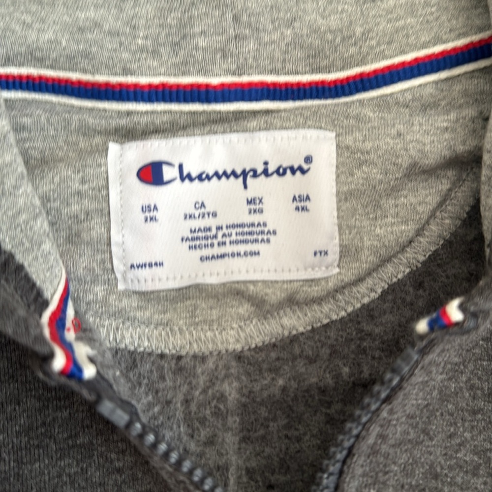 Champion Charcoal Full-Zip Hoodie men’s 2x , new never worn. - Picture 2 of 4